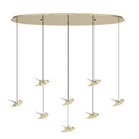 Eglo Paratebueno 8 Light Pendant Brass