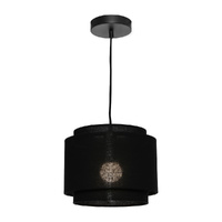 Cougar Bern 1 Light Pendant Small Black