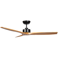 Fanco Wynd DC Ceiling Fan 54" Black/Teak