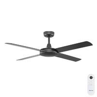 Fanco Eco Silent Deluxe 56" Ceiling Fan Black No Light Smart Remote