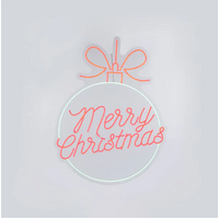 Merry Christmas Bauble Neon Sign