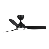 Martec Daytona 52" DC Smart  IP Rated Ceiling Fan Black with Light