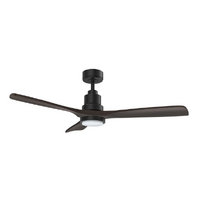 Martec Mallorca Mini 52" DC Ceiling Fan Black/Walnut with Light