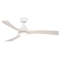 Martec Norfolk 48" DC Ceiling Fan White/White Wash with Light