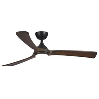 Martec Norfolk 56" DC Ceiling Fan Black/Walnut with Light