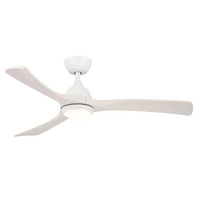 Martec Norfolk 56" DC Ceiling Fan White/Whitewash with Light