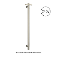 Thermorail VSH900HBN Brushed Nickel 240V Vertical Single Heated Rail