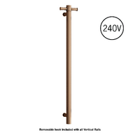 Thermorail VSH900HBZ Brushed Bronze 240V Vertical Single Heated Rail