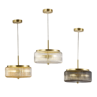 Calibo Whistler Contemporary Ribbed Glass Pendant Light